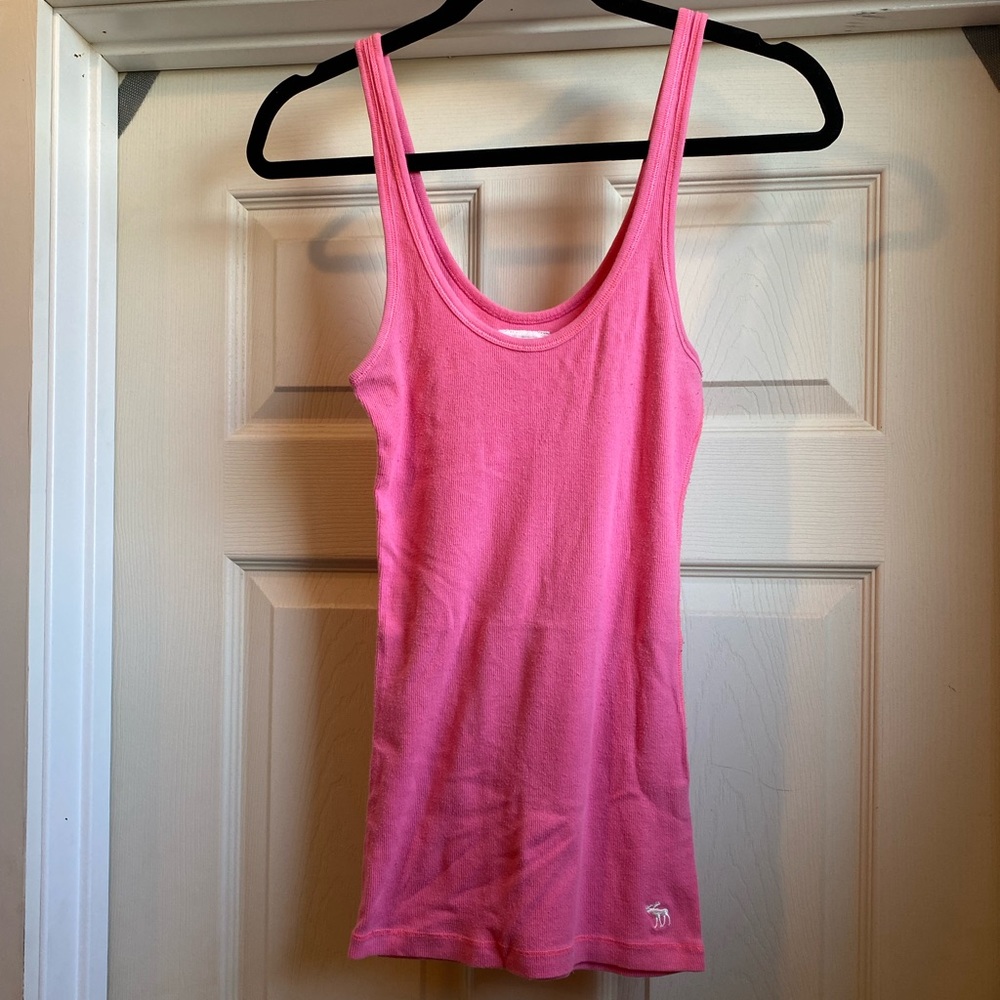 Abercrombie & Fitch Pink Ribbed Tank Top
